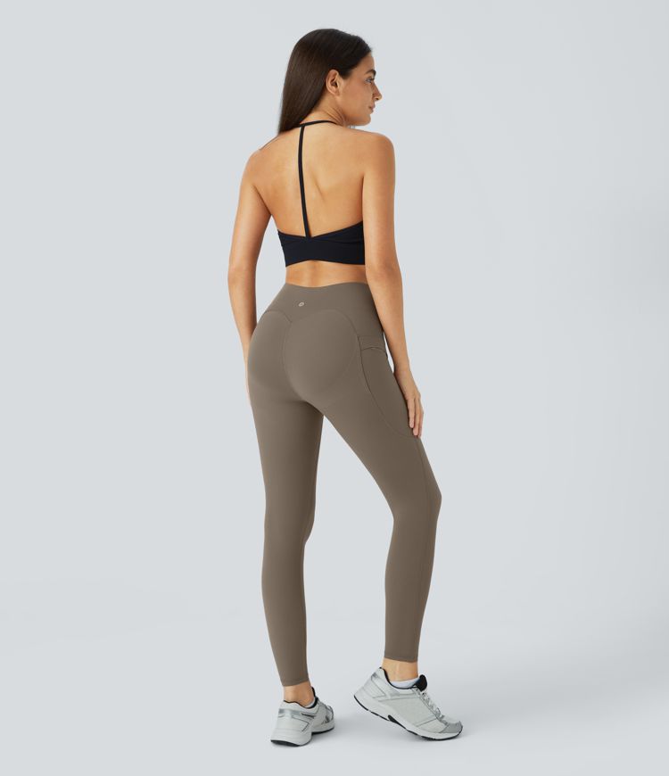 Halara UltraSculpt™ SoCinched leggings de yoga taille haute avec poches, qui rehaussent les fessiers et sculptent le ventre