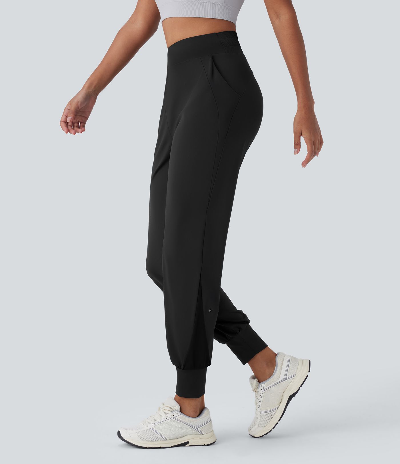 Joggers Softlyzero™ QuickDry correr secado rápido tiro alto bolsillo lateral malla contrastante