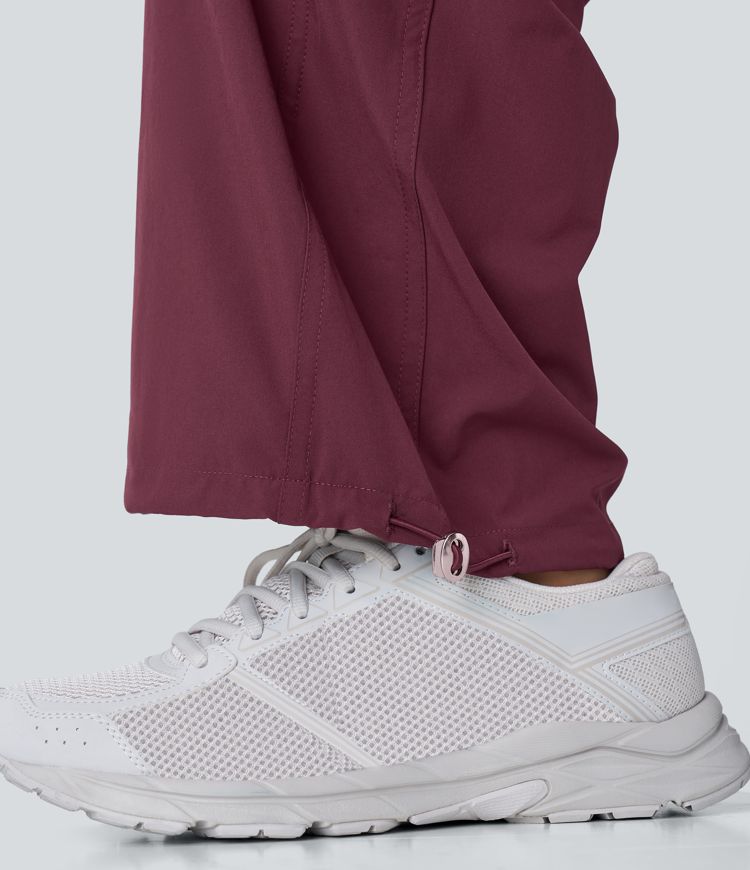 Breezeful™ Square Neck Drawstring Pocket Quick Dry Casual Jumpsuit