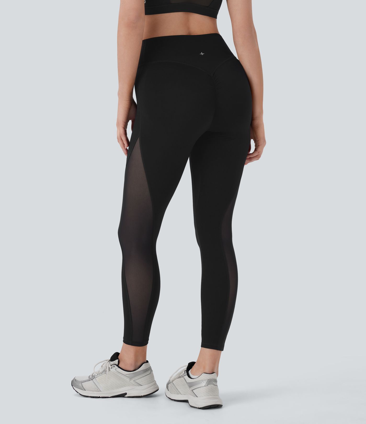 Halara UltraSculpt™ Super High Waisted Butt Lifting Tummy Control Pocket Contrast Mesh Shaping Workout Leggings