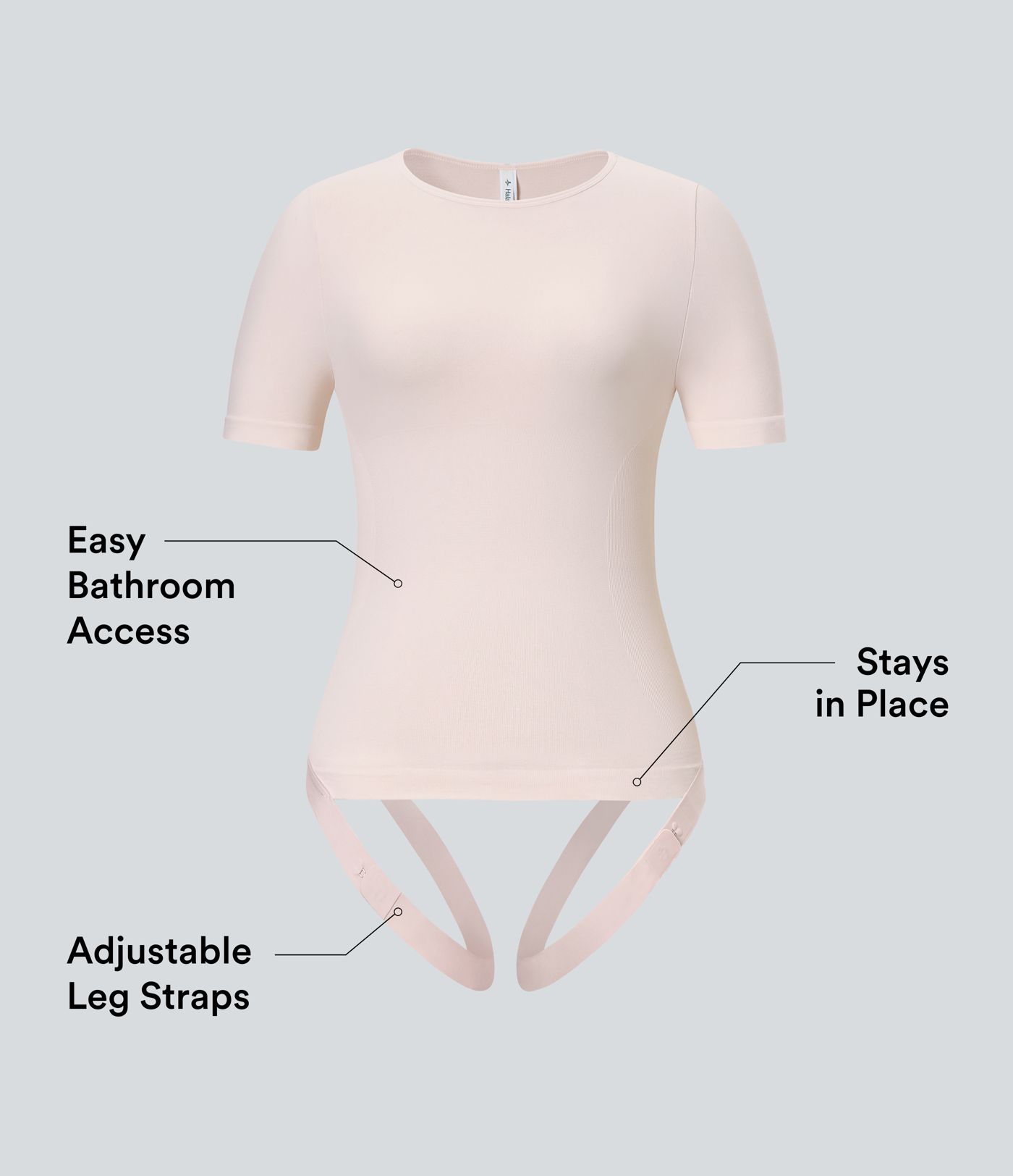OneForm Seamless Flow Smoothing Adjustable Leg Straps Work Bodysuit-Easy Peezy