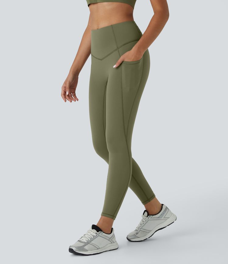 Softlyzero™ Plush Thermal High Waisted Side Pocket 7/8 Yoga Leggings