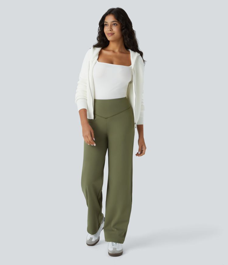 Pantalon décontracté Softlyzero™ thermique taille haute avec poches arrière latérales