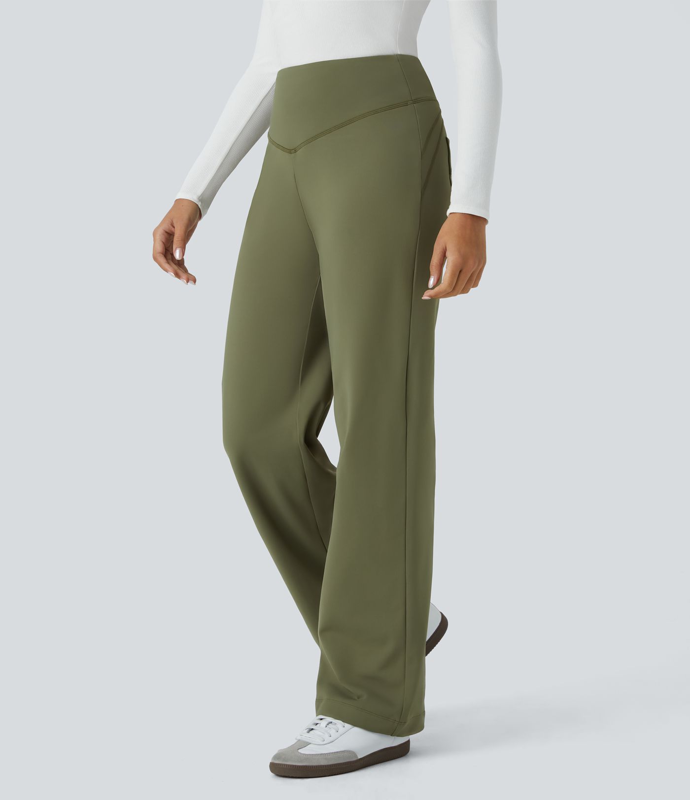 Pantalón Softlyzero™ Plush tiro alto bolsillo lateral posterior térmico