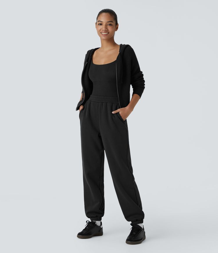 Pantalón deportivo térmico bolsillo lateral tiro medio