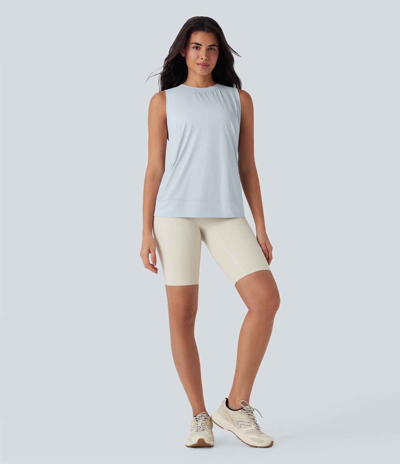 Débardeur de yoga col rond Cool Touch avec poches latérales - UPF50+