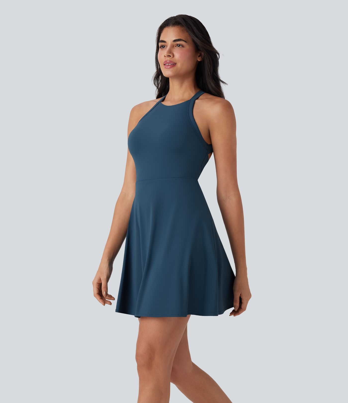 Softlyzero™ Airy, rückenfreies, gedrehtes Cool Touch-Tanz-Aktivkleid – Easy Peezy