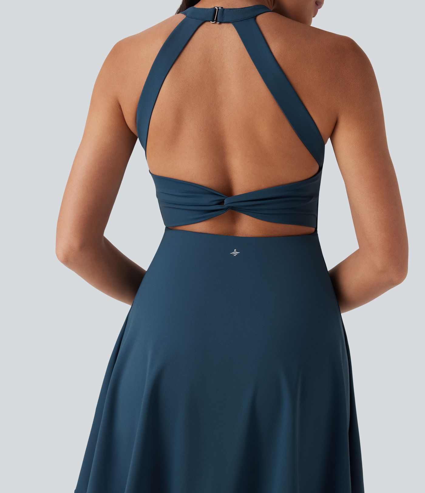 Softlyzero™ Airy, rückenfreies, gedrehtes Cool Touch-Tanz-Aktivkleid – Easy Peezy