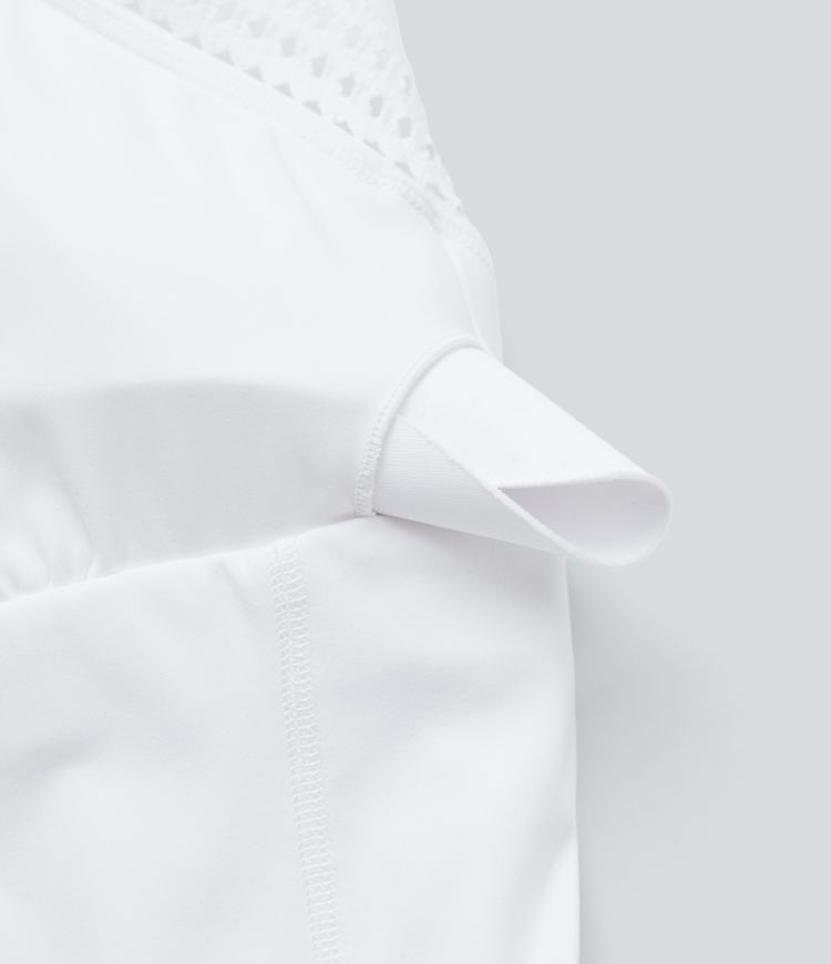 SoftlyZero™ Airy Tie Back 2-in-1 Cool Touch Mini Yoga Active Dress with Pocket-UPF50+