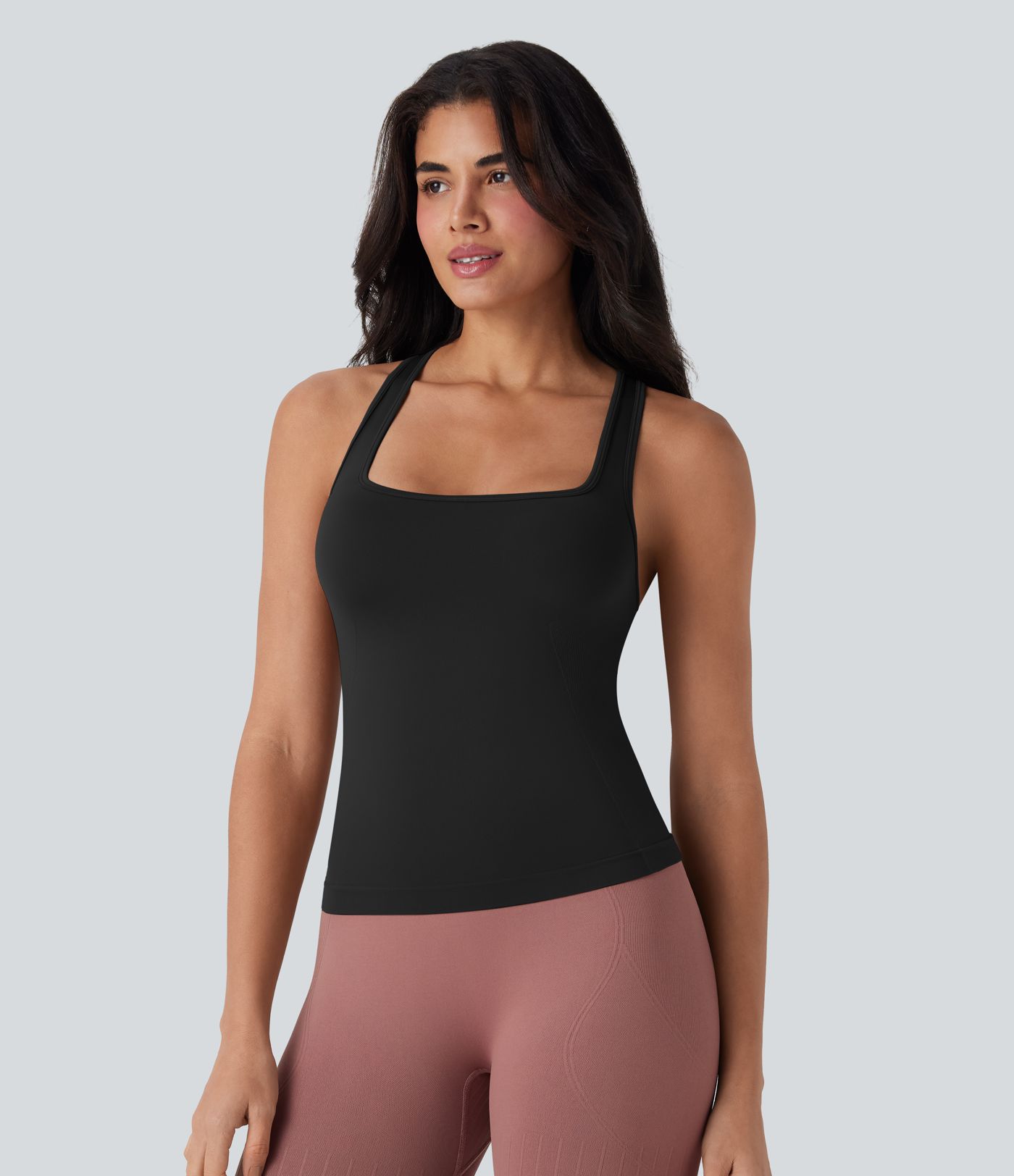 Backelss Racerback Cut Out Yoga Tank Top
