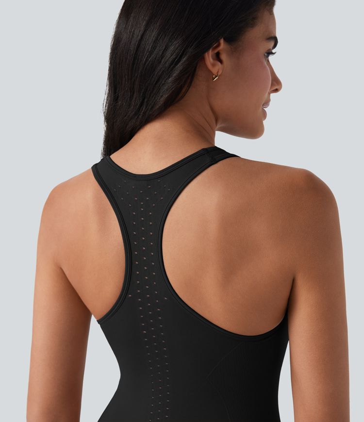 Backelss Racerback Cut Out Yoga Tank Top