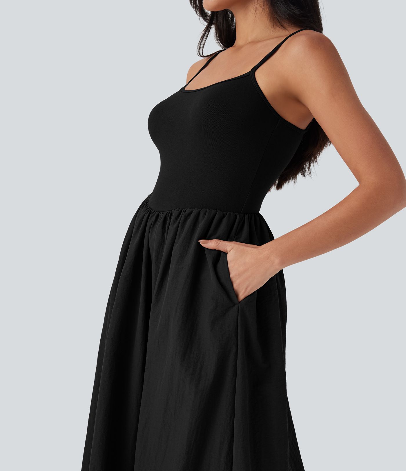 Maxi Casual Slip Dress with Pockets