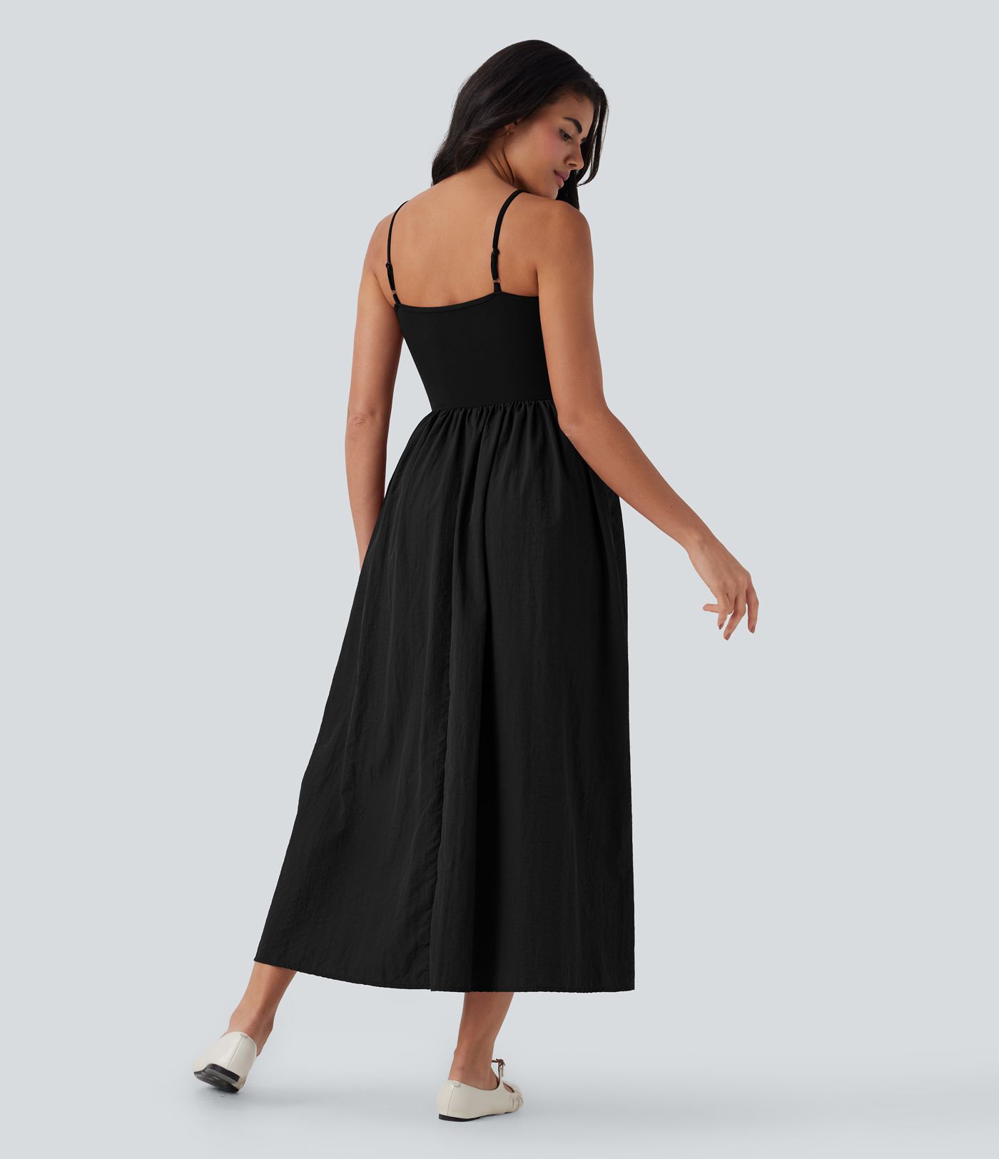 Maxi Casual Slip Dress with Pockets
