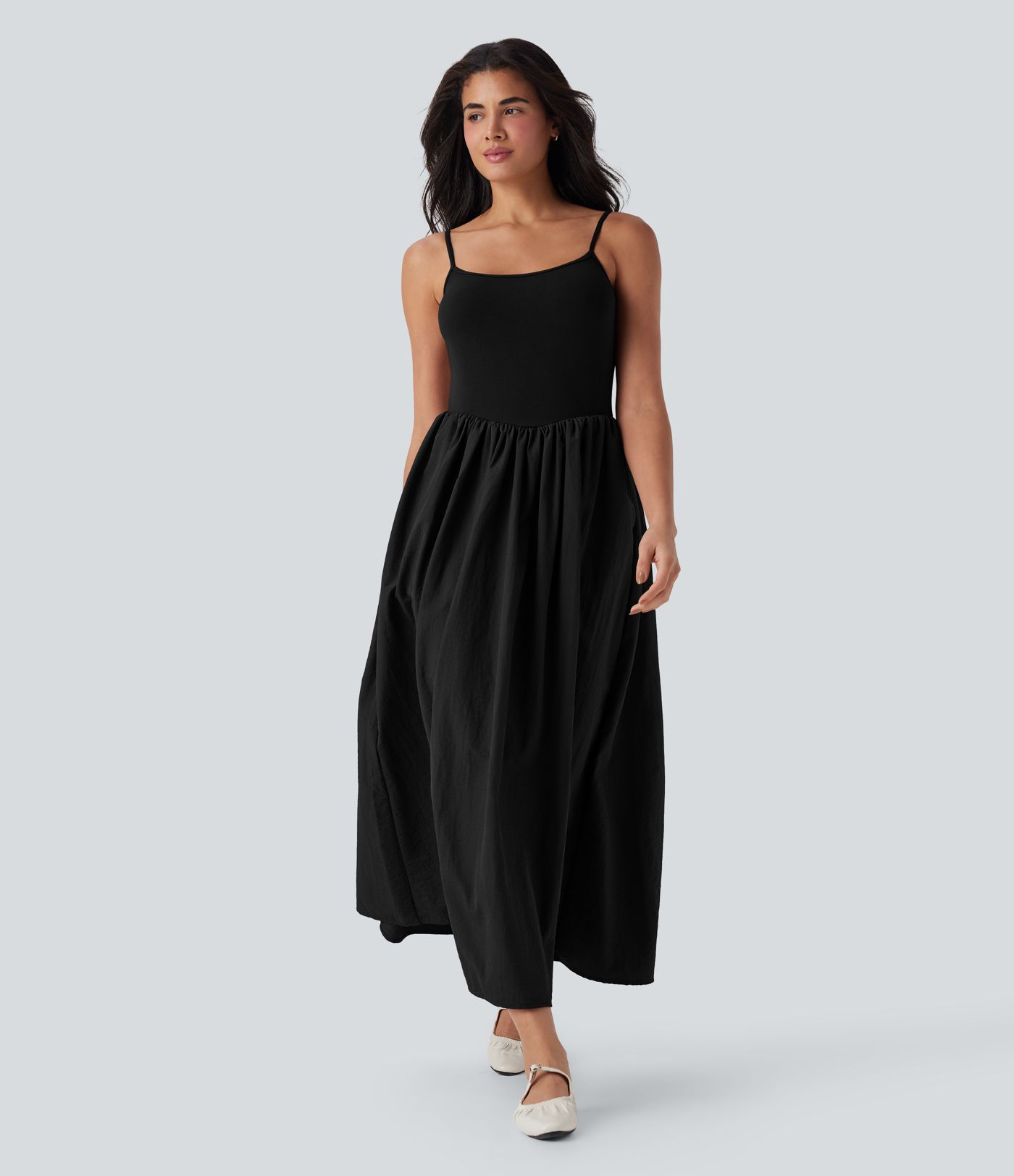 Maxi Casual Slip Dress with Pockets