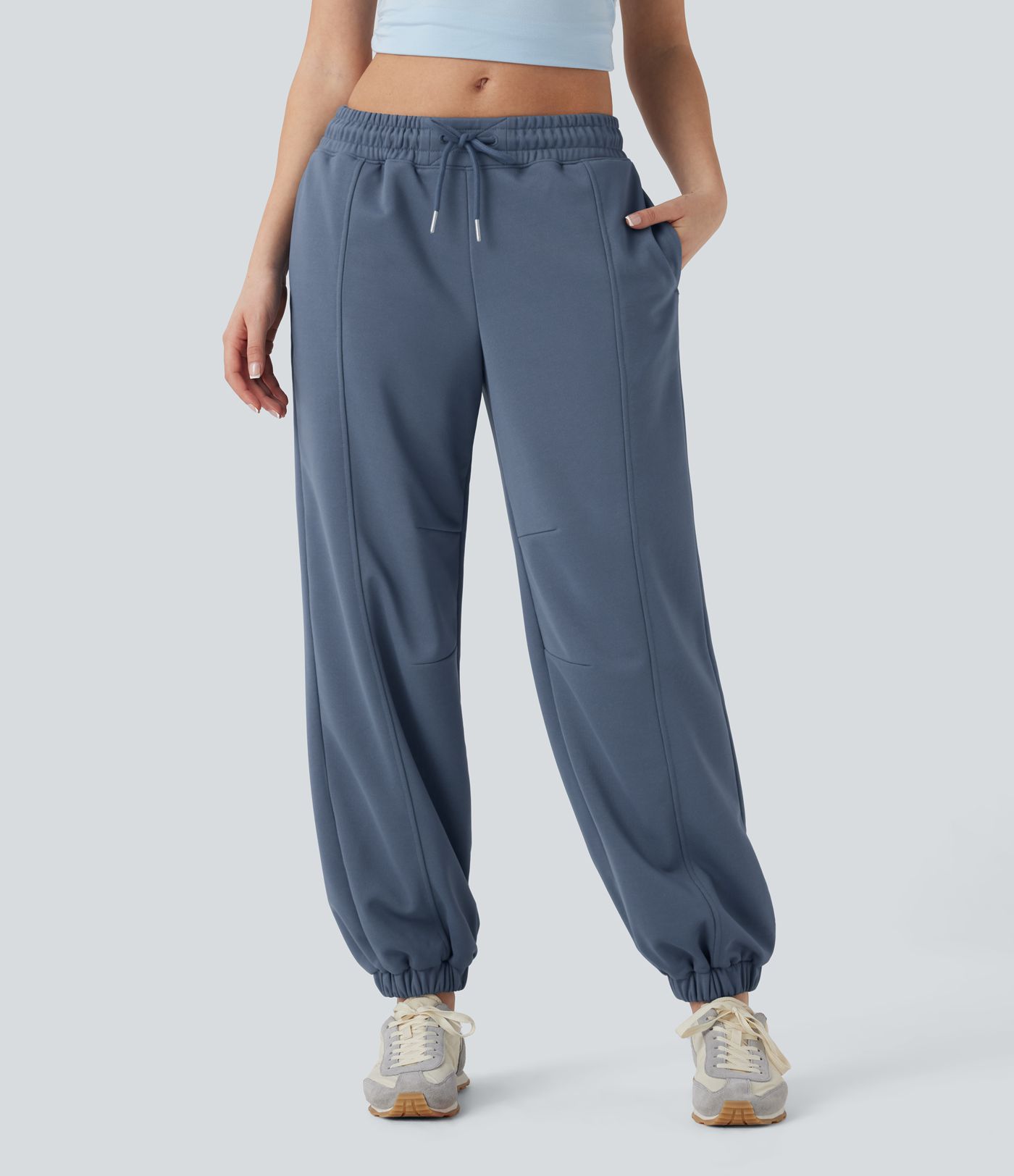 Low Rise Drawstring Casual Joggers with Pockets