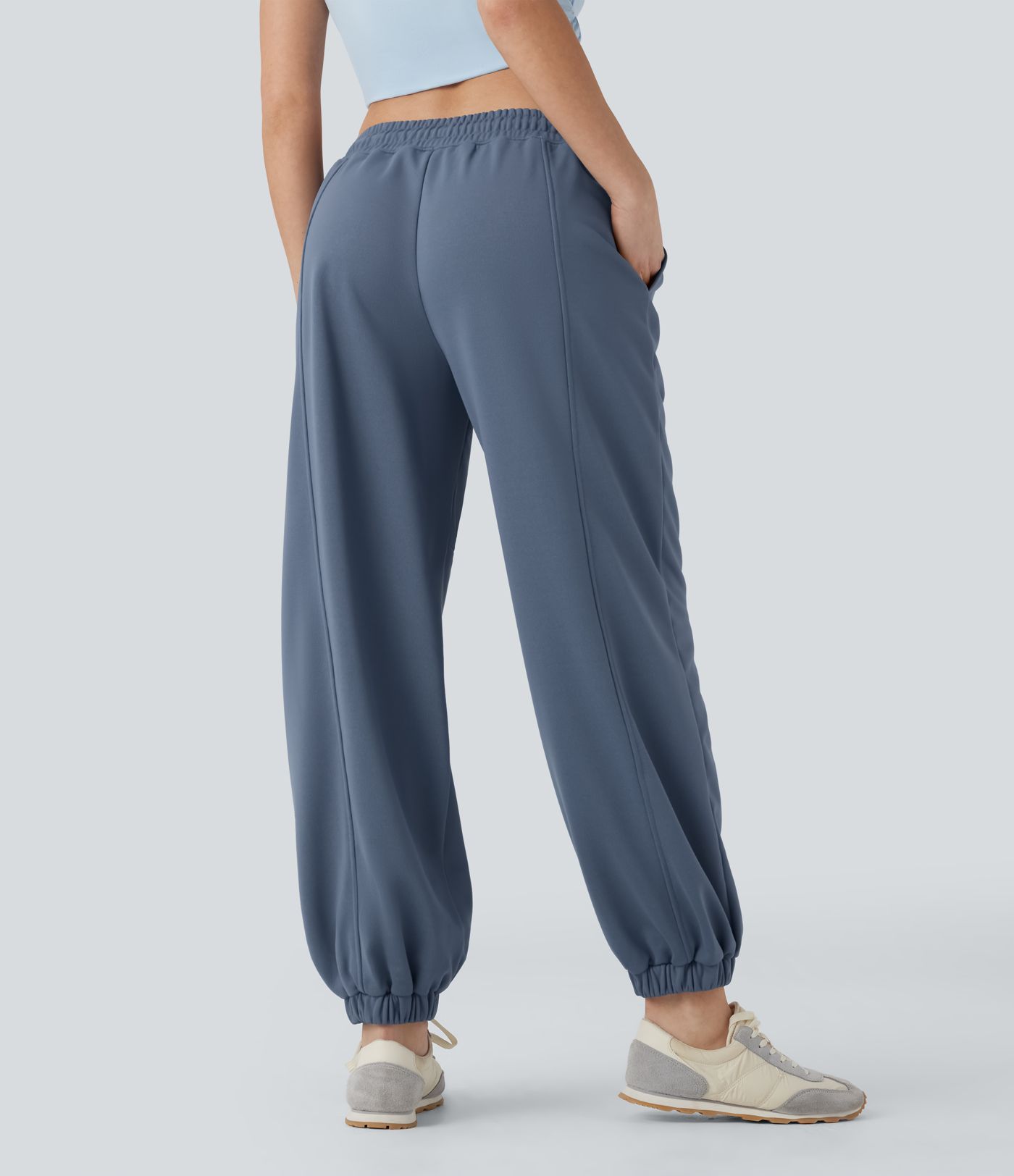 Low Rise Drawstring Casual Joggers with Pockets