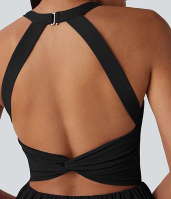 Mesh 2-in-1 Mini Dance Active Dress with Pocket