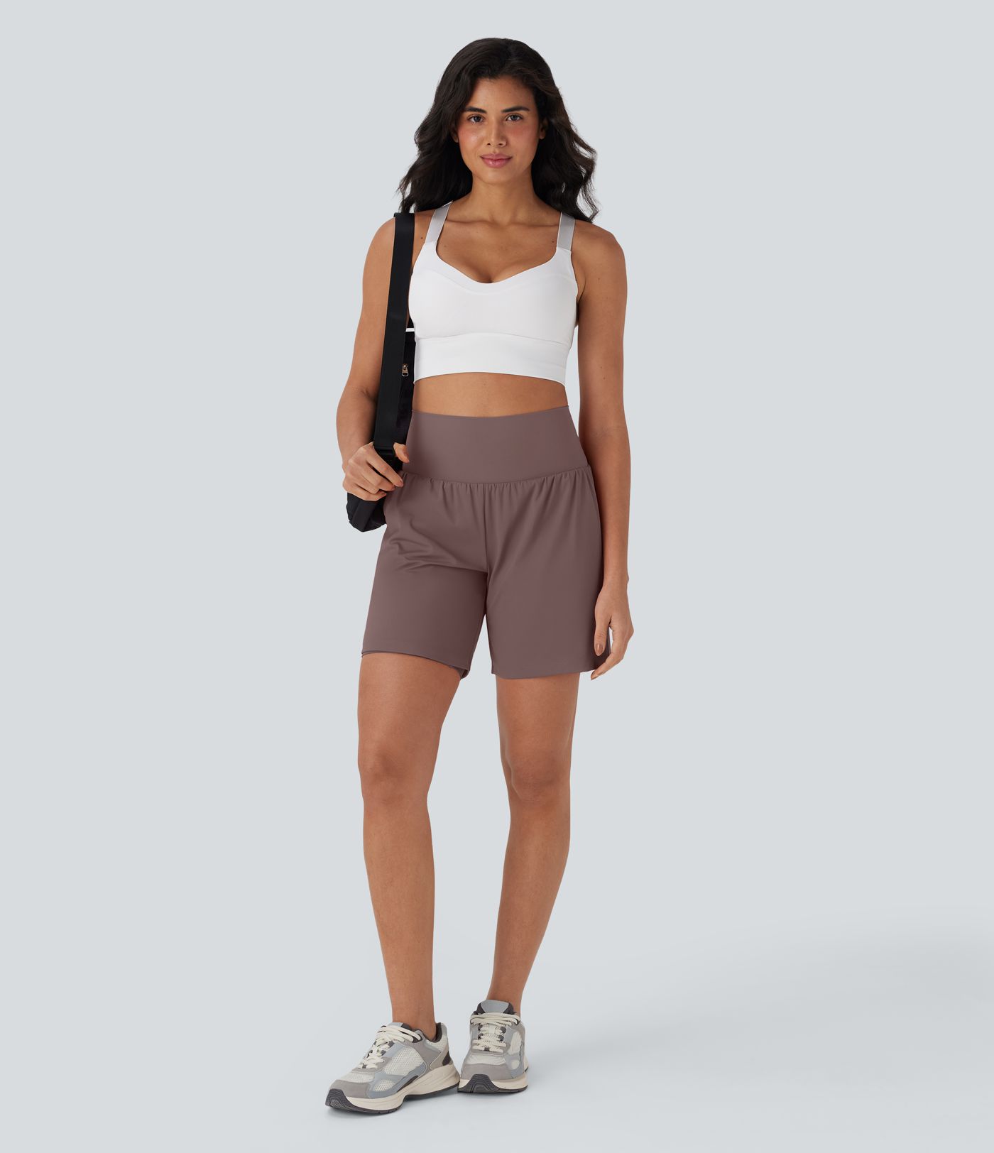 SoftlyZero™ Airy Super High Waisted 2-in-1 Cool Touch Yoga Shorts 7" with Pockets