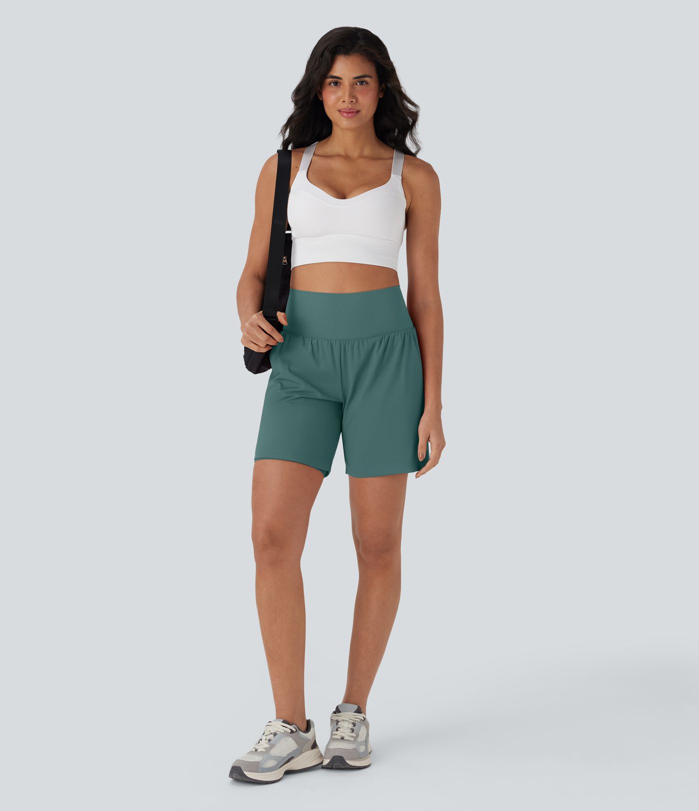SoftlyZero™ Airy Super High Waisted 2-in-1 Cool Touch Yoga Shorts 7" with Pockets