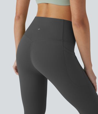 Halara UltraSculpt™ SoCinched High Waist Tummy Control Pedal Pusher Yoga-Leggings mit Taschen