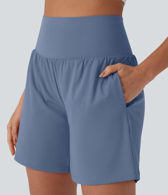Softlyzero™ Airy Super High Waisted 2-in-1  Yoga Shorts 7" with Pockets