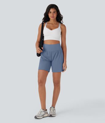 Softlyzero™ Airy Super High Waisted 2-in-1  Yoga Shorts 7" with Pockets