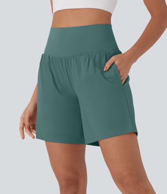 Softlyzero™ Airy Super High Waisted 2-in-1  Yoga Shorts 7" with Pockets