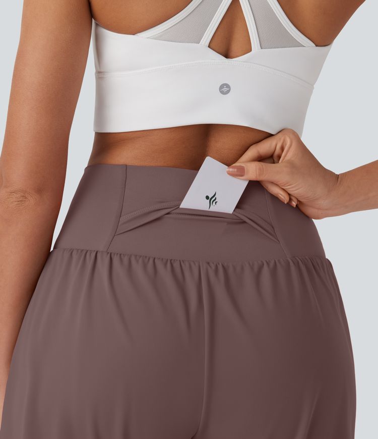 SoftlyZero™ Airy Super High Waisted 2-in-1 Cool Touch Yoga Shorts 7" with Pockets