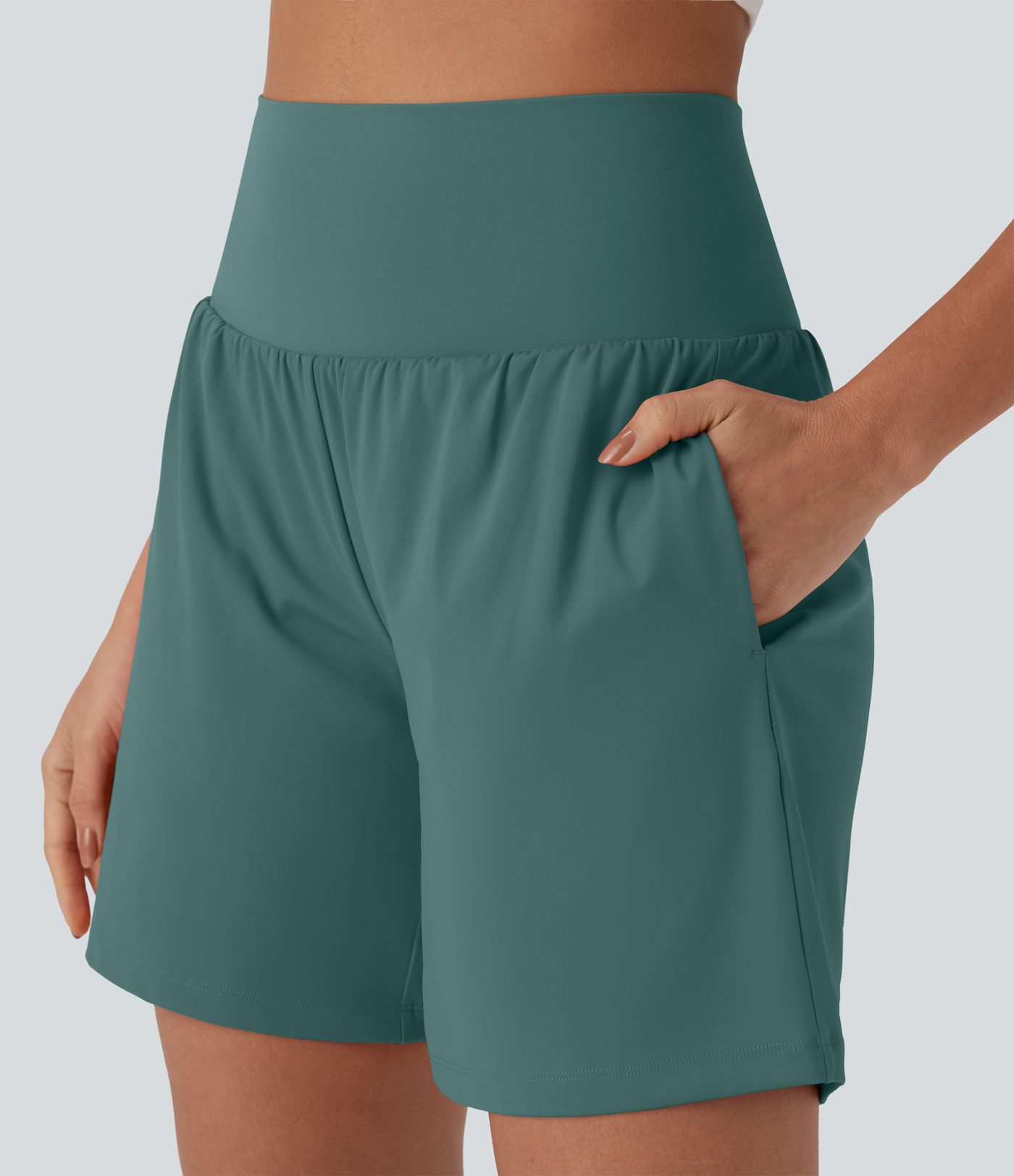 SoftlyZero™ Airy Super High Waisted 2-in-1 Cool Touch Yoga Shorts 7" with Pockets