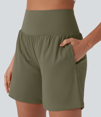 Softlyzero™ Airy Super High Waisted 2-in-1  Yoga Shorts 7" with Pockets