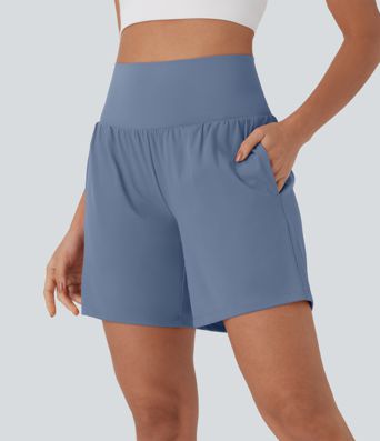 Softlyzero™ Airy Super High Waisted 2-in-1  Yoga Shorts 7" with Pockets