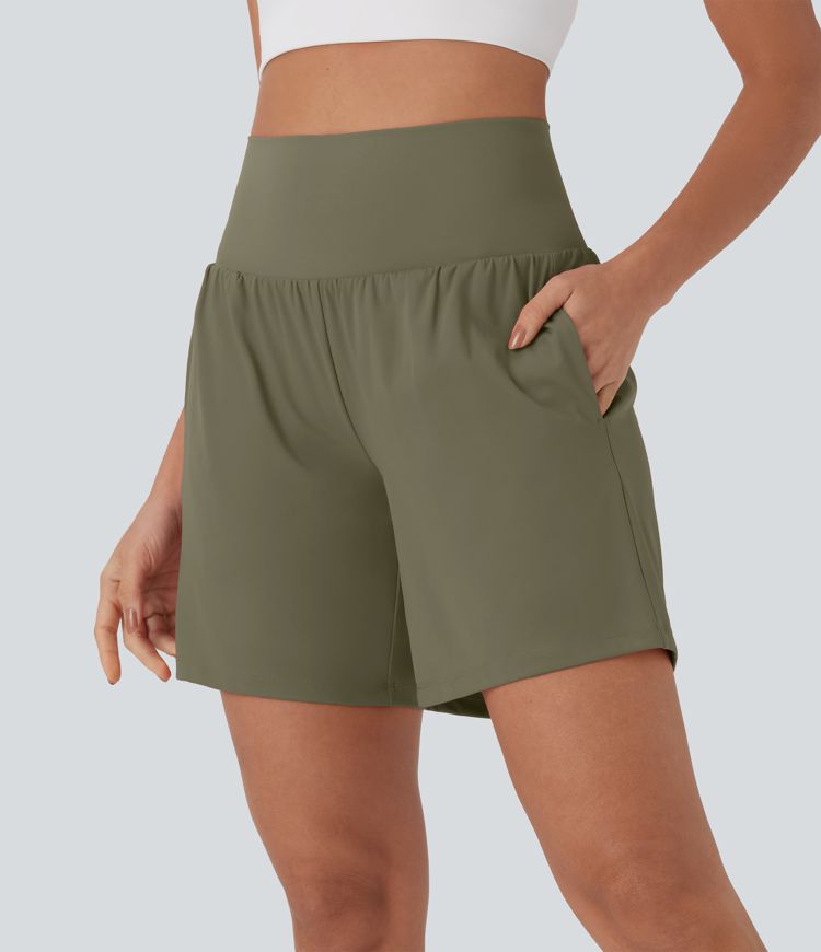 Softlyzero™ Airy Super High Waisted 2-in-1 Cool Touch Yoga Shorts 7" with Pockets