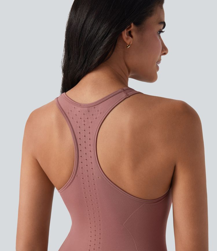 Backelss Racerback Cut Out Yoga Tank Top