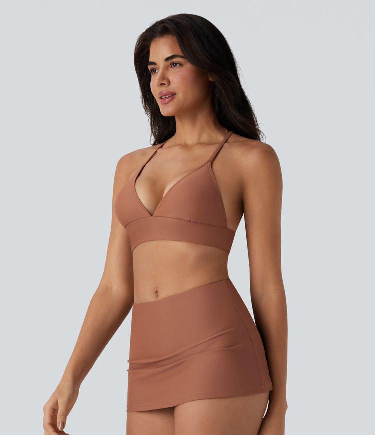 Lace Up Bikini Top Swimsuit