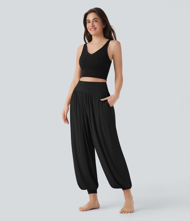 High Waisted Tummy Control Yoga Joggers with Pockets