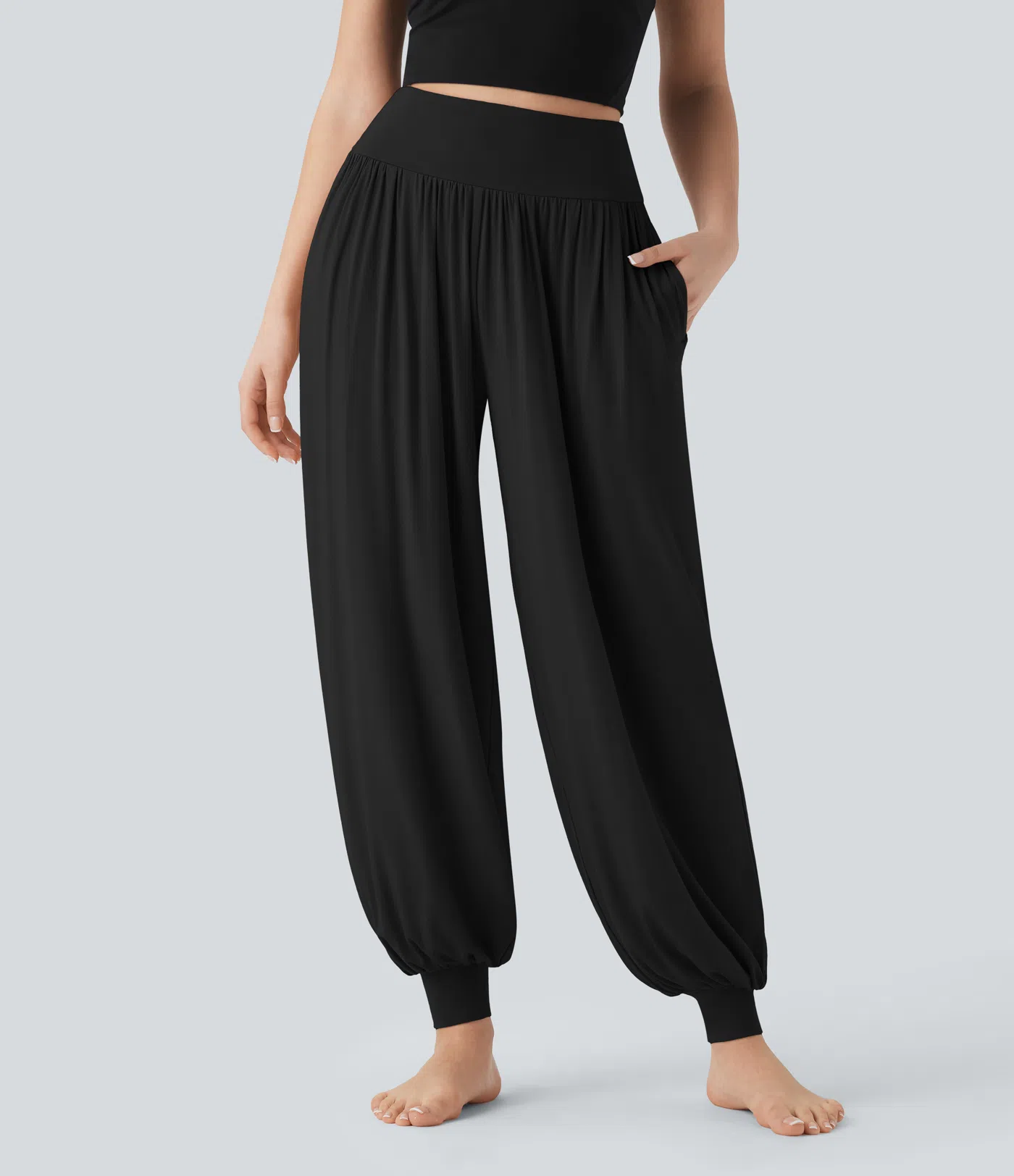 SoCinched High Waisted Tummy Control Yoga Joggers with Side Pockets