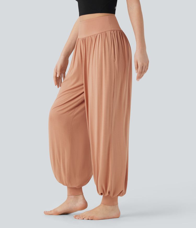 SoCinched High Waisted Tummy Control Yoga Joggers with Side Pockets