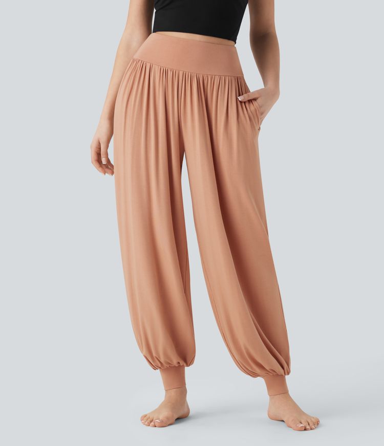 SoCinched High Waisted Tummy Control Yoga Joggers with Side Pockets