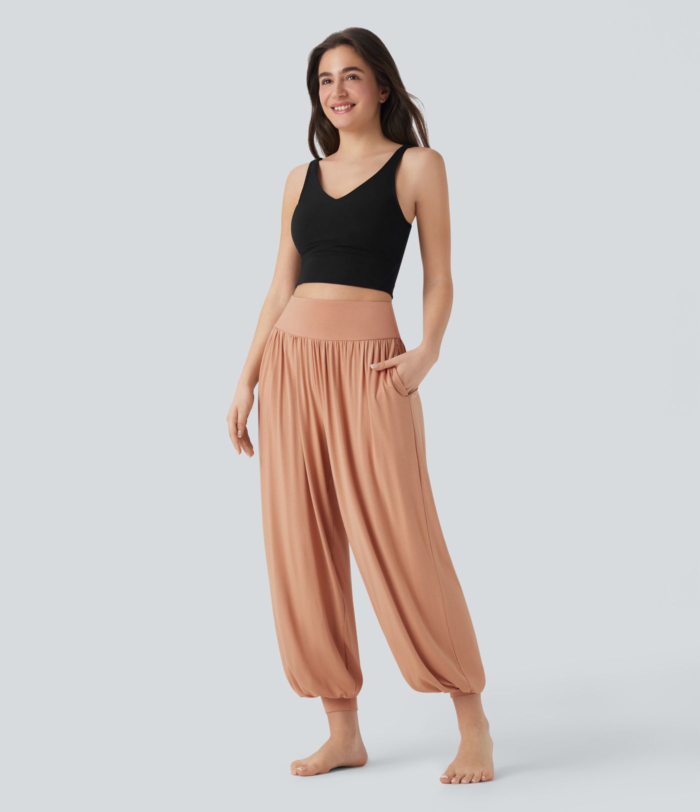 High Waisted Tummy Control Yoga Joggers with Pockets