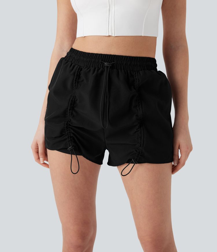 Shorts taille haute avec cordon et poches 2-en-1
