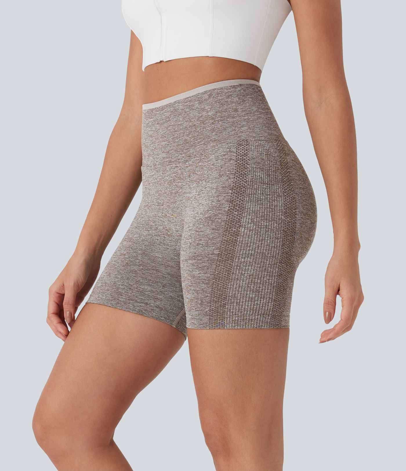OneForm Seamless Flow High Waisted Scrunch Butt Lifting Yoga Biker Shorts 5''