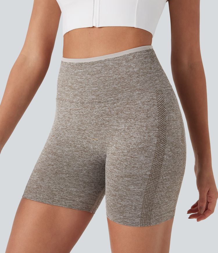 Seamless Flow High Waisted Scrunch Butt Lifting Yoga Biker Shorts 5''