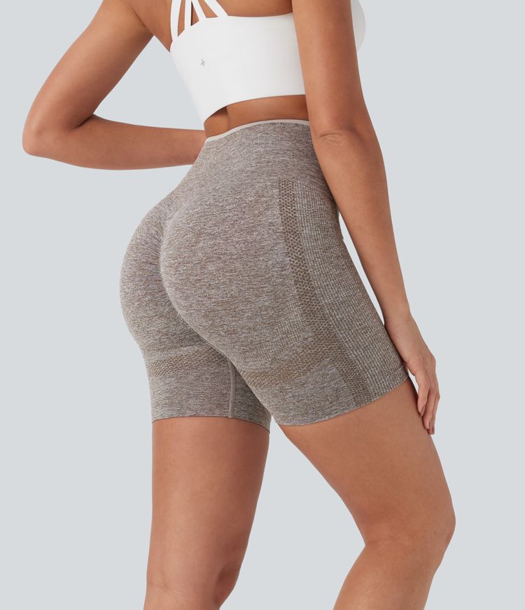Seamless Flow High Waisted Scrunch Butt Lifting Yoga Biker Shorts 5''