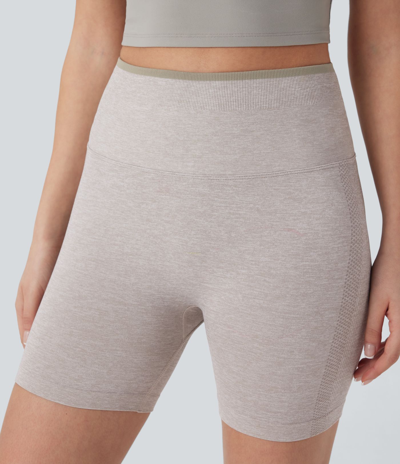 Pantalón corto yoga ciclista tiro alto realce glúteo sin costura 5 pulgada