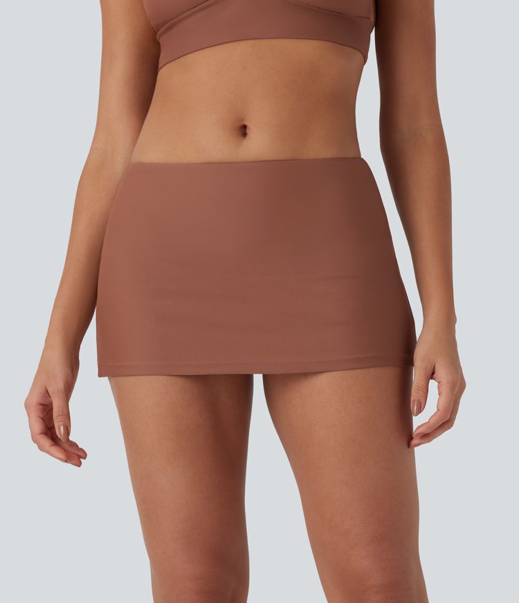 Mid Rise 2-in-1 Bikini Skirt Swimsuit