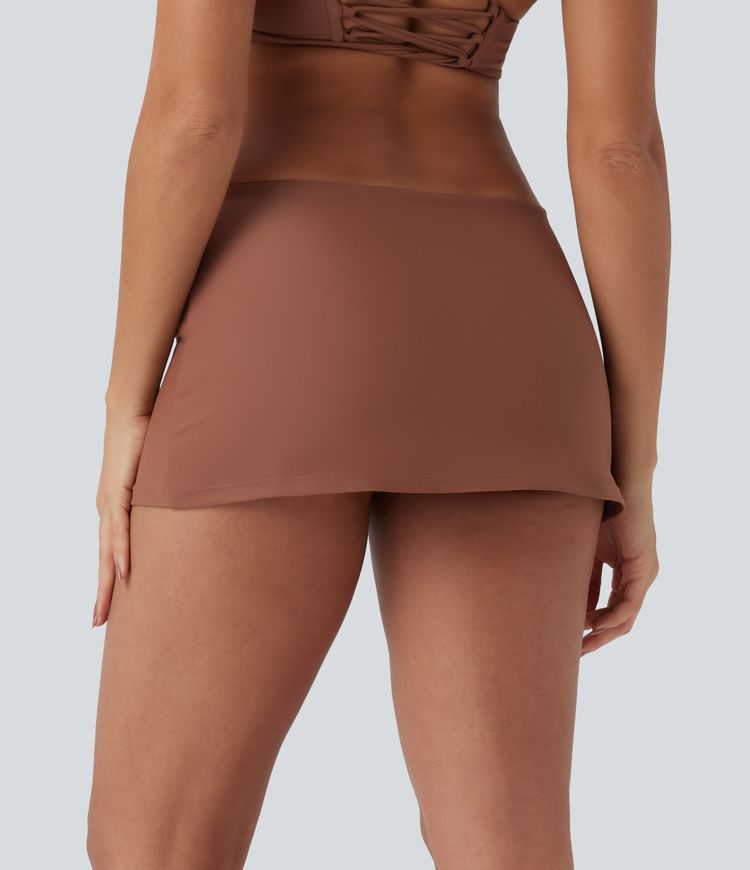 Mid Rise 2-in-1 Bikini Skirt Swimsuit