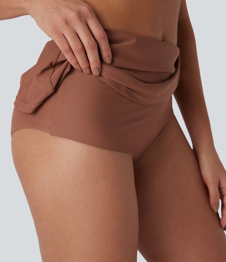 Mid Rise 2-in-1 Bikini Skirt Swimsuit