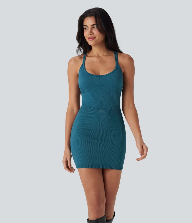 Seamless Flow Bodycon Mini Casual Dress