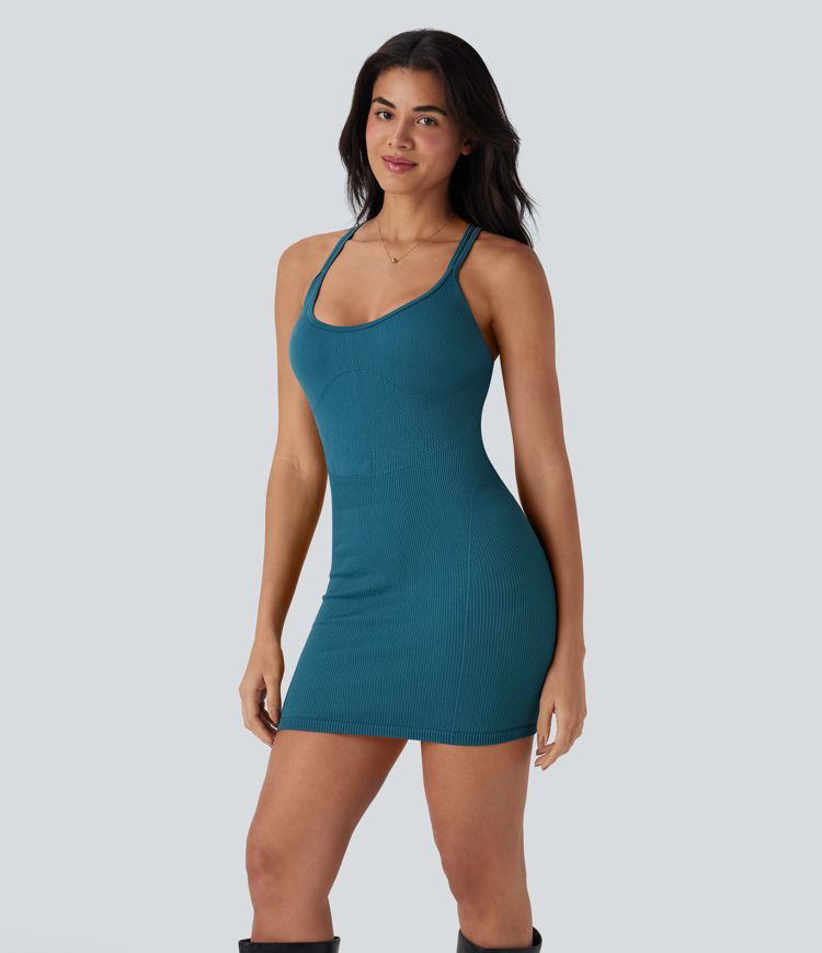 Seamless Flow Bodycon Mini Casual Dress