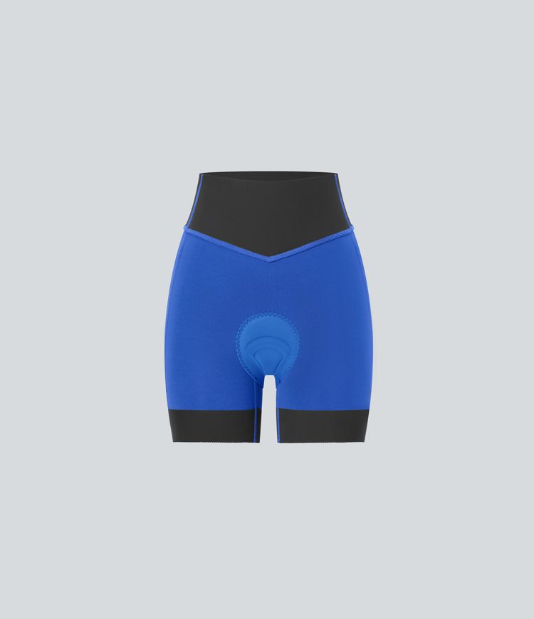 SpeedWave™ - Gepolsterte Radler-Shorts mit hohem Bund, Seitentaschen und Bauchkontrolle - rutschfest, schnelltrocknend, 12,7 cm